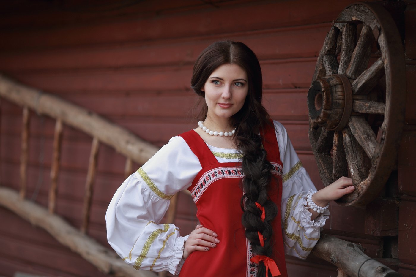 Girls in Slavic costumes in Sandakan